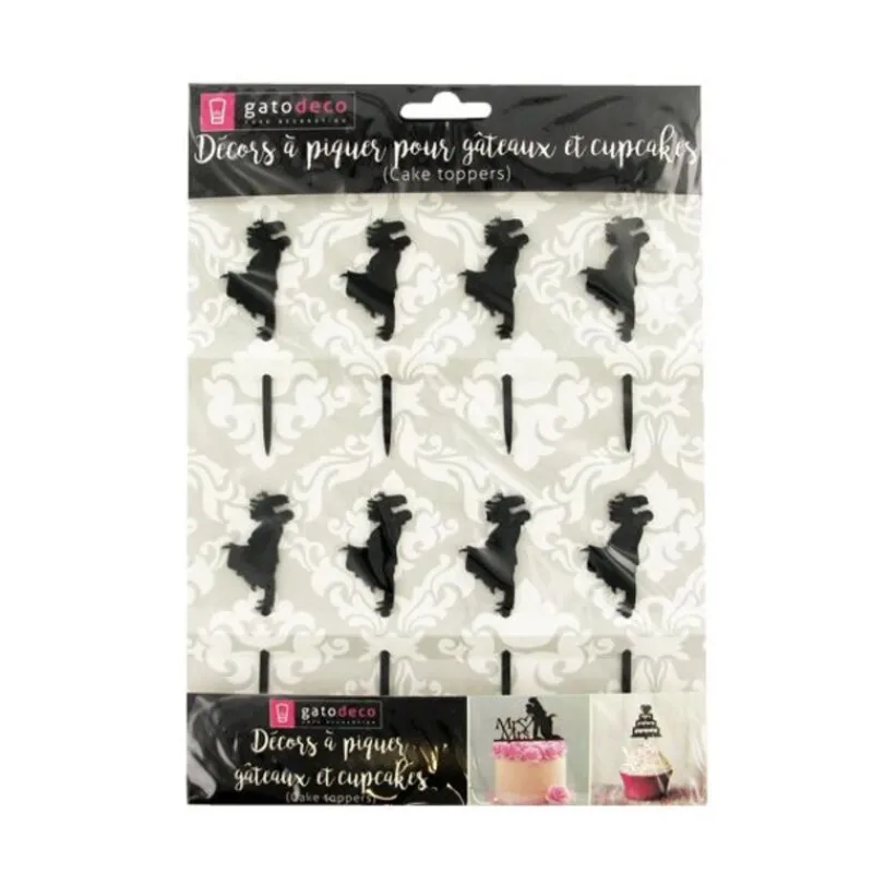 Cerf Dellier Cupcake Toppers Bonheur (x 8)