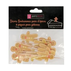 Cerf Dellier Cupcake Toppers Bonshommes Pain d'Epices (x12)