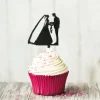 Cerf Dellier Cupcake Toppers Couples de mariés (x 8)