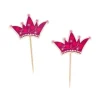 Cerf Dellier Cupcake Toppers Couronnes de princesses (x 12)
