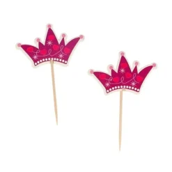 Cerf Dellier Cupcake Toppers Couronnes de princesses (x 12)
