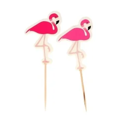 Cerf Dellier Cupcake Toppers Flamants roses (x 12)