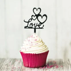 Cerf Dellier Cupcake Toppers Love (x8)