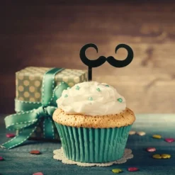 Cerf Dellier Cupcake Toppers Moustaches (x 8)
