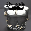 Cerf Dellier Cupcake Toppers Moustache "Bonne Fête" (x 2)