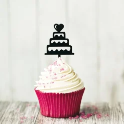 Cerf Dellier Cupcake Toppers Pièces montées (x 8)