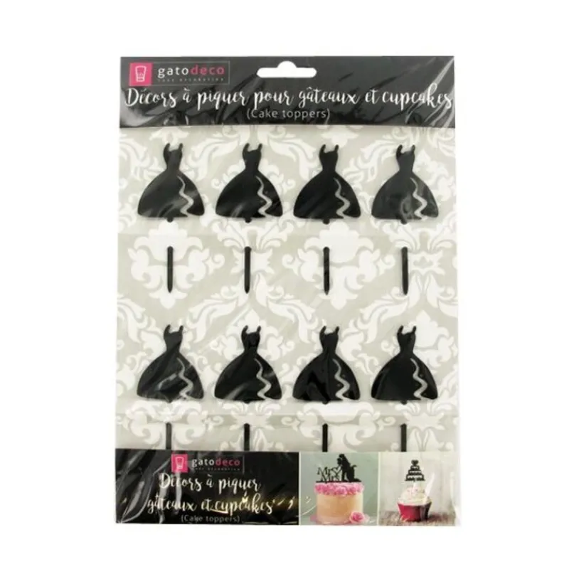 Cerf Dellier Cupcake Toppers Robe (x 8)