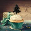 Cerf Dellier Cupcake Toppers Sapin de Noël (x 8)