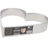Cerf Dellier Cœur à mousse inox H 4,5 cm L 24 cm