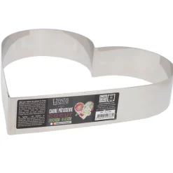Cerf Dellier Cœur à mousse inox H 4,5 cm L 24 cm