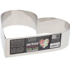 Cerf Dellier Cœur à mousse inox H 4,5 cm L 18 cm