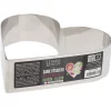 Cerf Dellier Cœur à mousse inox H 4,5 cm L 16 cm