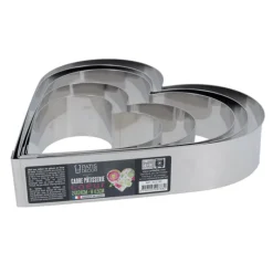 Cerf Dellier Cœur à mousse inox H 4,5 cm L 12 cm