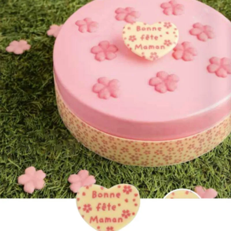 Cerf Dellier Cœurs chocolat blanc Bonne Fête Maman (x 60)