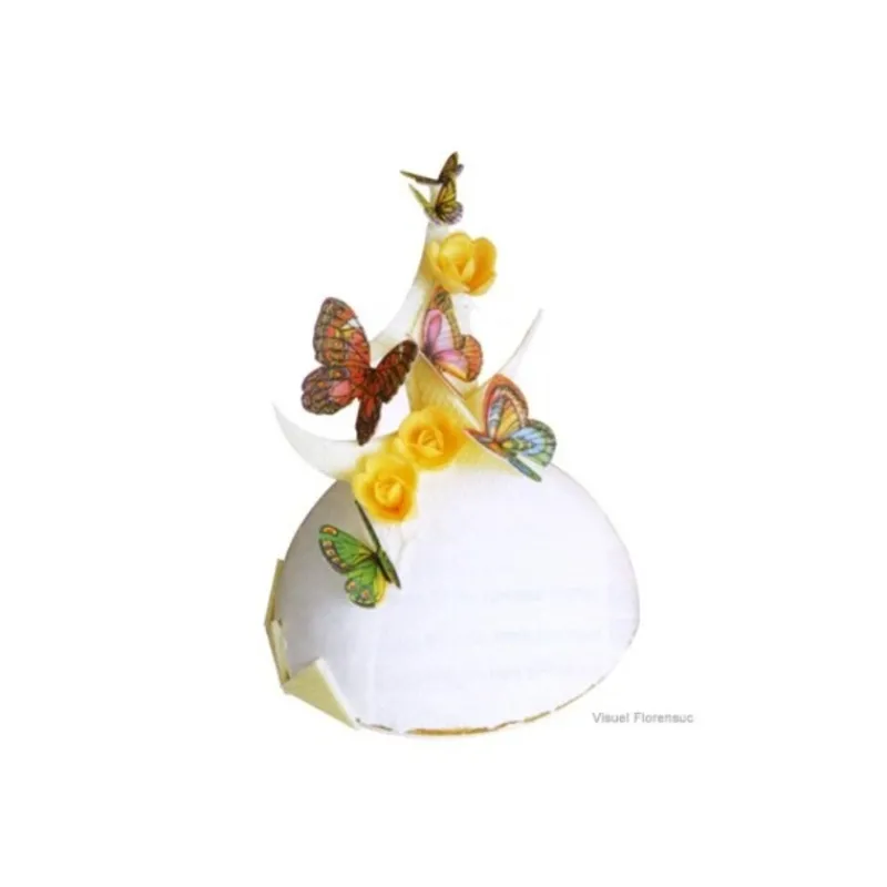 Cerf Dellier Décor azyme papillons assortis (x260)