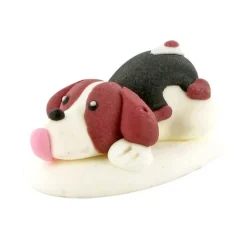 Cerf Dellier Décor comestible Chien couché 6,5 cm