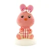 Cerf Dellier Décor comestible Lapin Rose Assis 5,5 cm