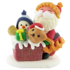 Cerf Dellier Décor comestible Père Noël cheminée