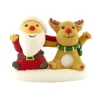 Cerf Dellier Décor comestible Père Noël et Renne assis