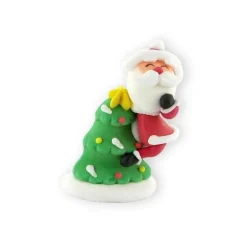 Cerf Dellier Décor comestible Père Noël sur sapin
