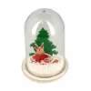 Cerf Dellier Décor de noël pour bûche "boule à neige renne de noël" à poser