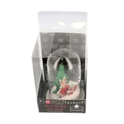 Cerf Dellier Décor de noël pour bûche "boule à neige renne de noël" à poser