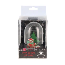Cerf Dellier Décor de noël pour bûche "boule à neige ourson de Noël" à poser