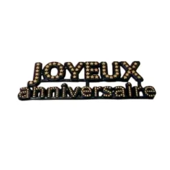Cerf Dellier Décor Joyeux anniversaire noir (x144)