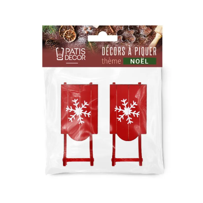 Cerf Dellier Décors à poser - Luges de Noël
