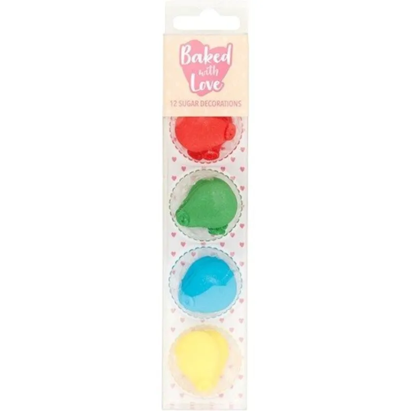 Cerf Dellier Décors comestibles ballons assortis (x12)