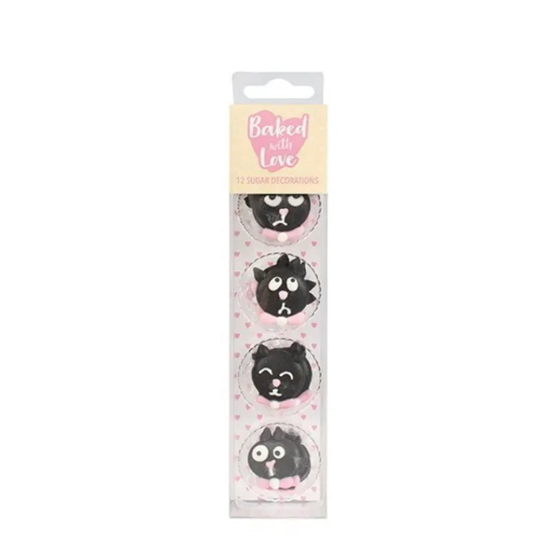 Cerf Dellier Décors comestibles chats assortis (x12)