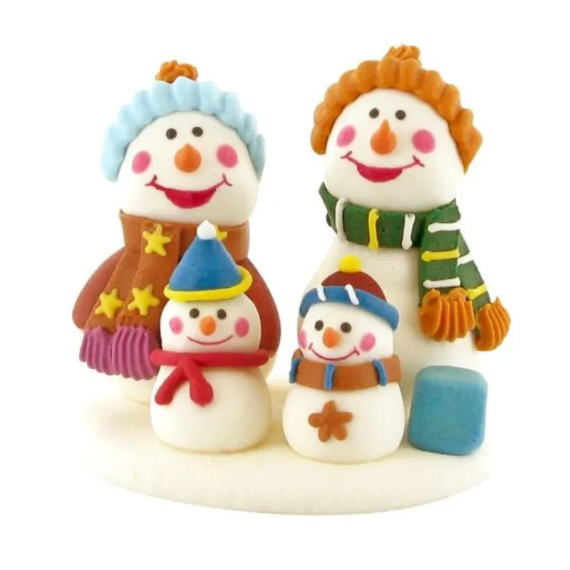 Cerf Dellier Décors comestibles Famille bonshommes de neige (x20)