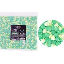 Cerf Dellier Décors comestibles feuilles vertes 1 kg