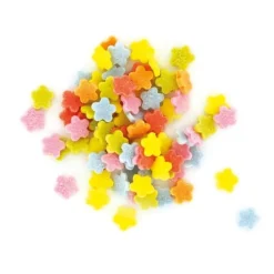 Cerf Dellier Décors comestibles fleurs multicolores 50 g