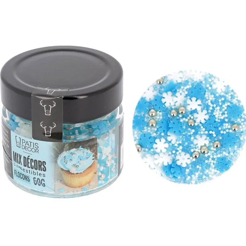 Cerf Dellier Décors comestibles flocons assortis 60 g