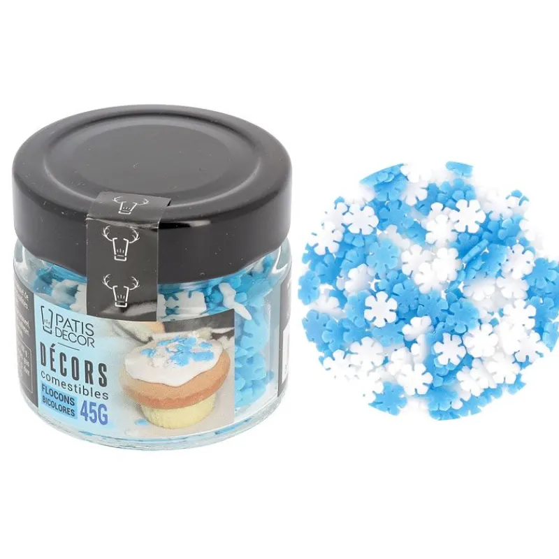 Cerf Dellier Décors comestibles flocons bicolores 45 g