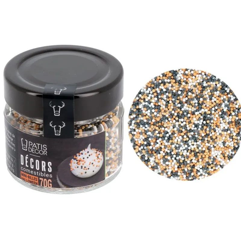 Cerf Dellier Décors comestibles mini billes d'Halloween 70 g