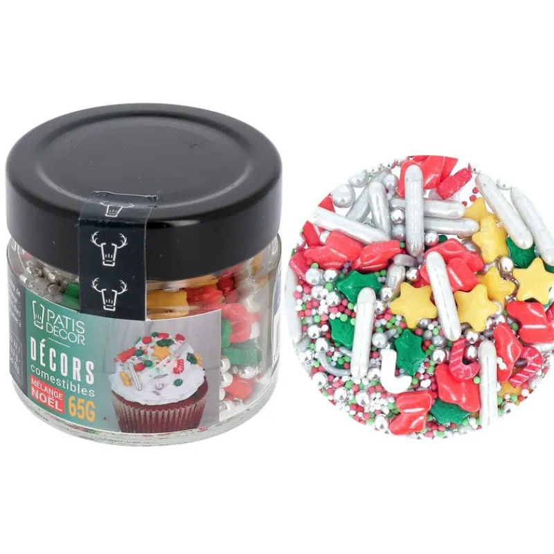 Cerf Dellier Décors comestibles mélange noël 65 g