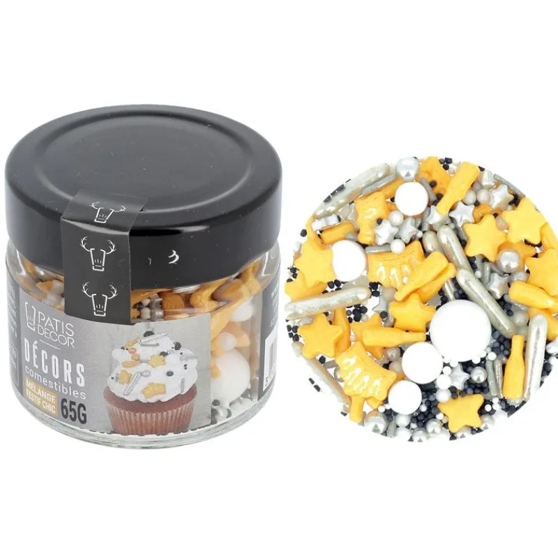 Cerf Dellier Décors comestibles mélange festif chic 65 g