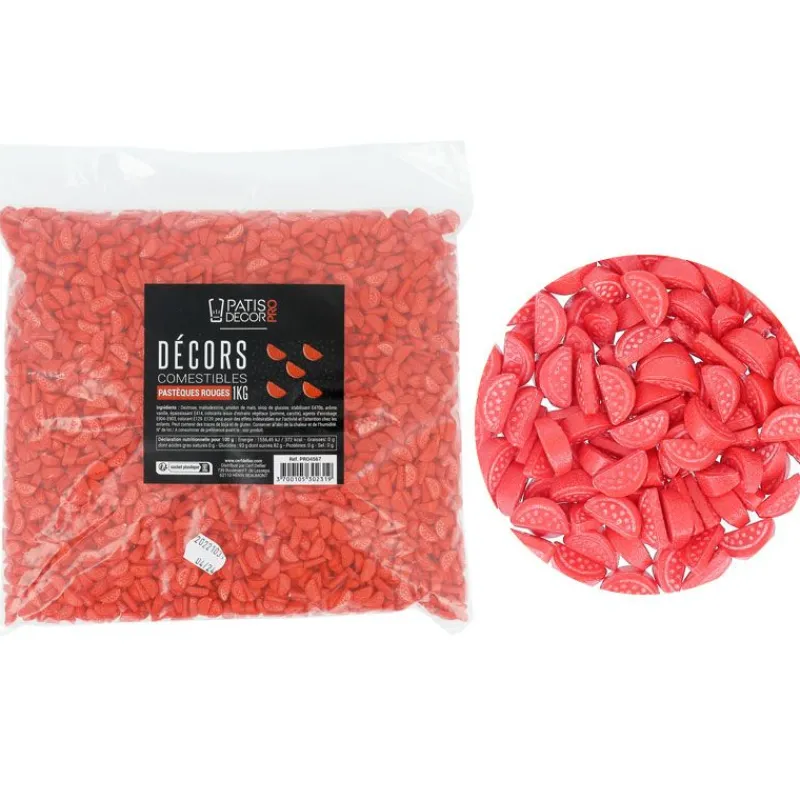Cerf Dellier Décors comestibles pastèques rouges 1 kg