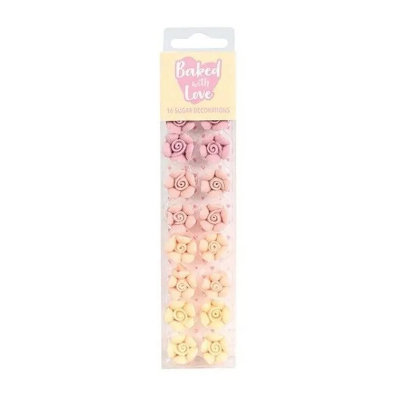 Cerf Dellier Décors comestibles roses assortis (x16)