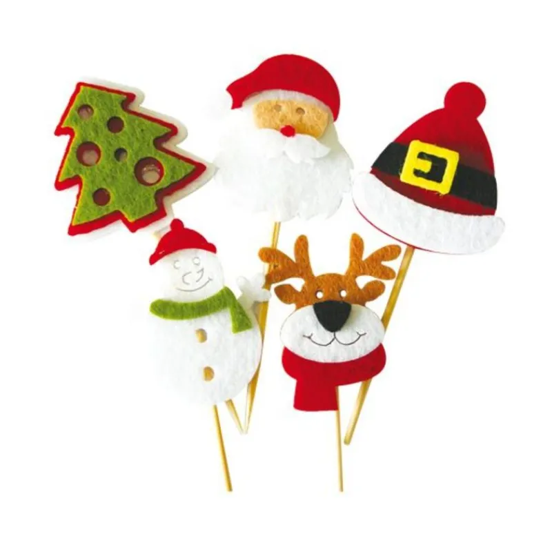 Cerf Dellier Décors de Noël en feutrine thème 1 (x10)