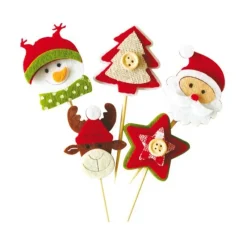 Cerf Dellier Décors de Noël en feutrine thème 2 (X50)