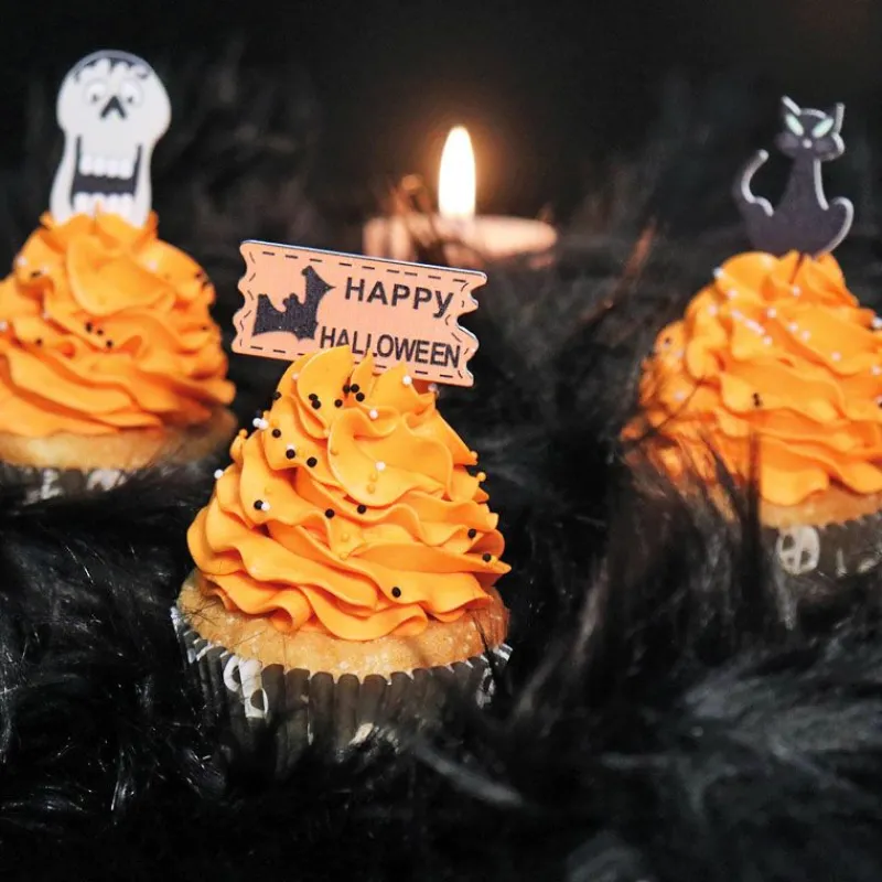 Cerf Dellier Décors d'Halloween sur pique assortis (x10)