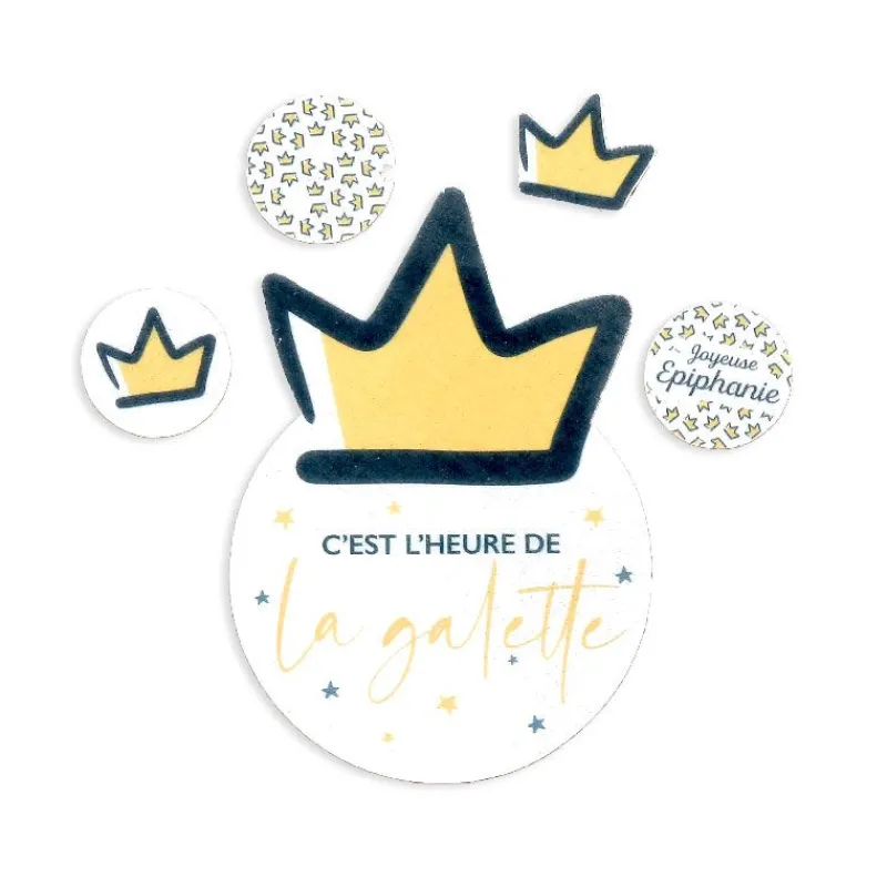 Cerf Dellier Décors en azyme assortis thème épiphanie Galette - DDM 09/24