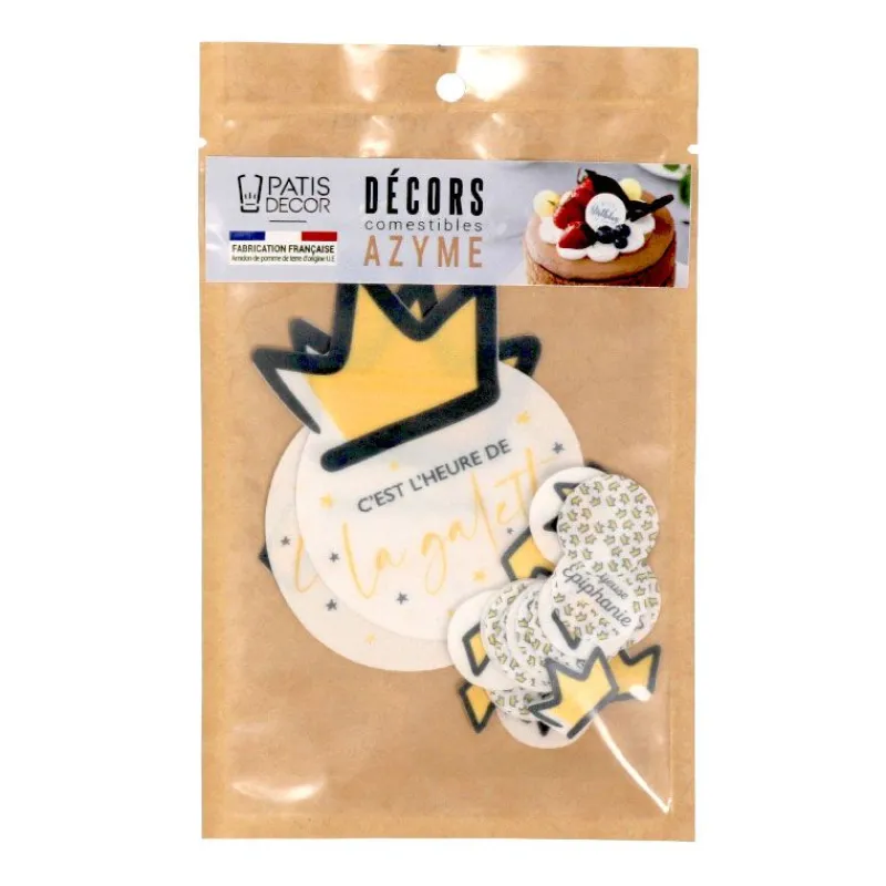 Cerf Dellier Décors en azyme assortis thème épiphanie Galette - DDM 09/24