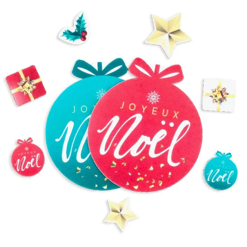 Cerf Dellier Décors en azyme assortis thème Boule de Noël