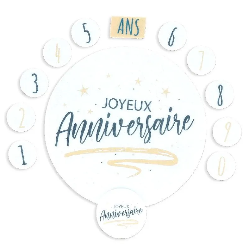 Cerf Dellier Décors en azyme assortis thème anniversaire n°1