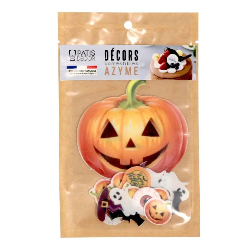 Cerf Dellier Décors en azyme assortis thème citrouille d'Halloween - DDM 10/24