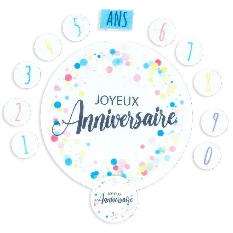 Cerf Dellier Décors en azyme assortis thème anniversaire n°5